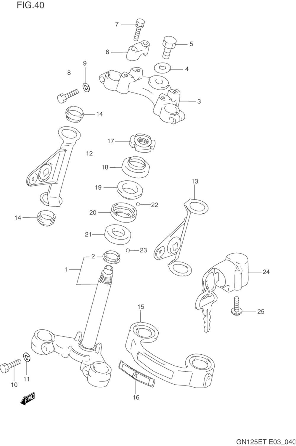 Steering stem (model t)