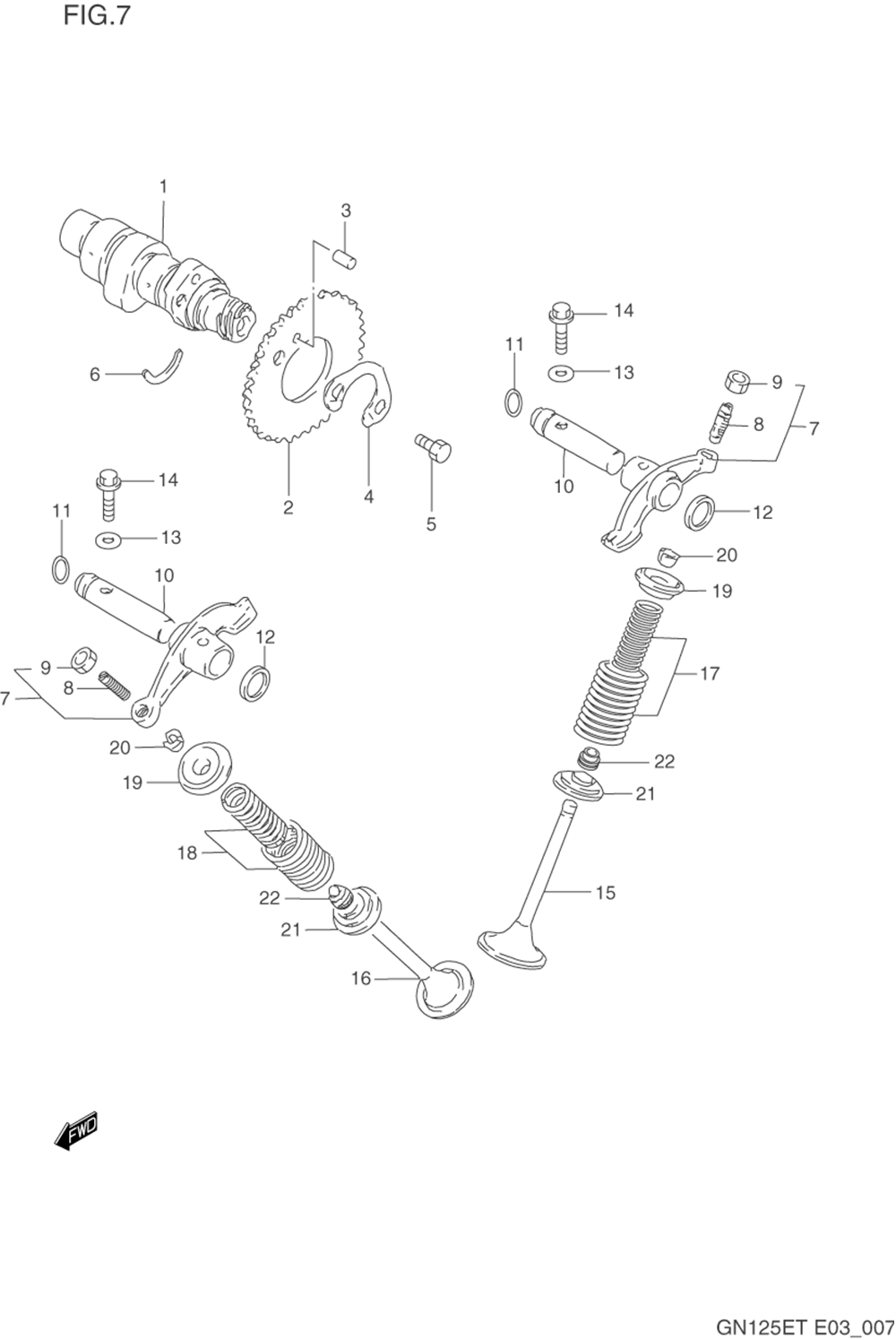 Cam shaft - valve