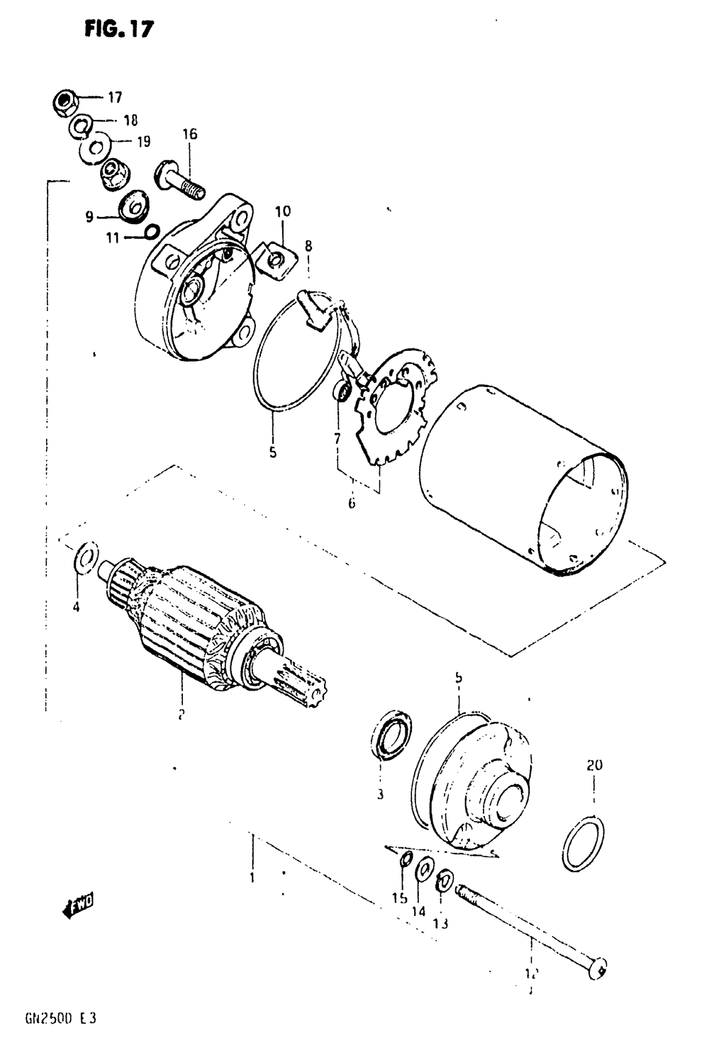 Starting motor