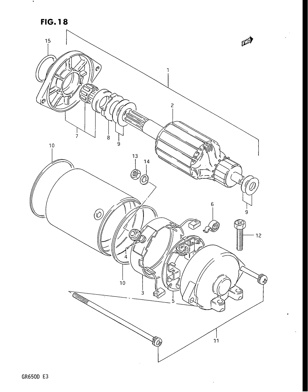 Starting motor