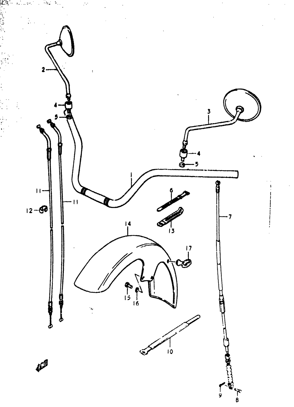 Handlebar - front fender