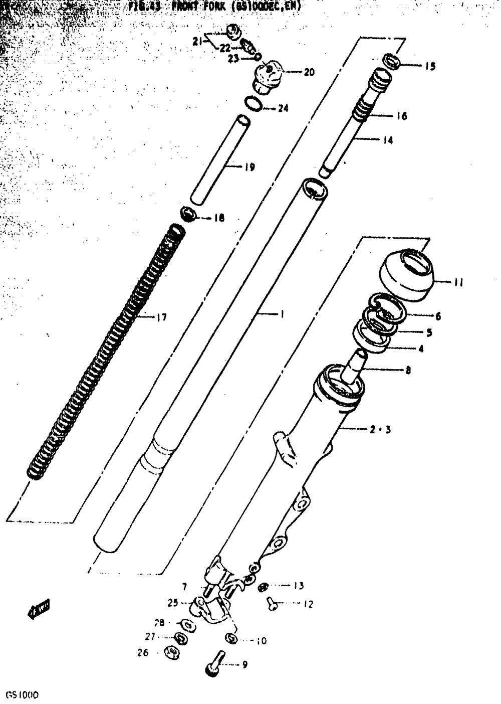 Front fork (gs1000ec