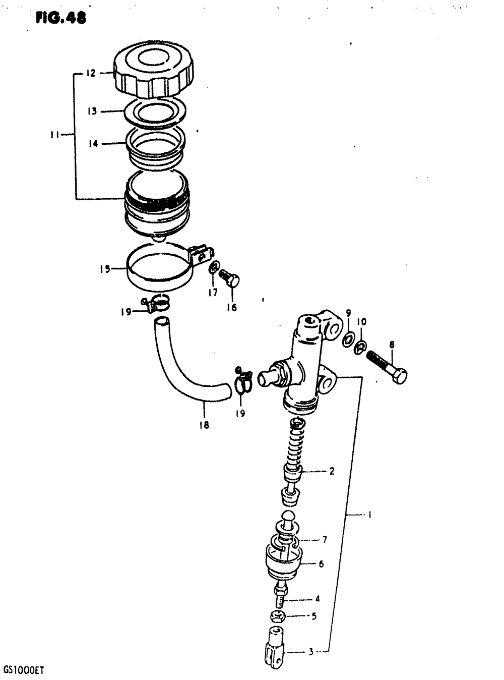 Rear master cylinder