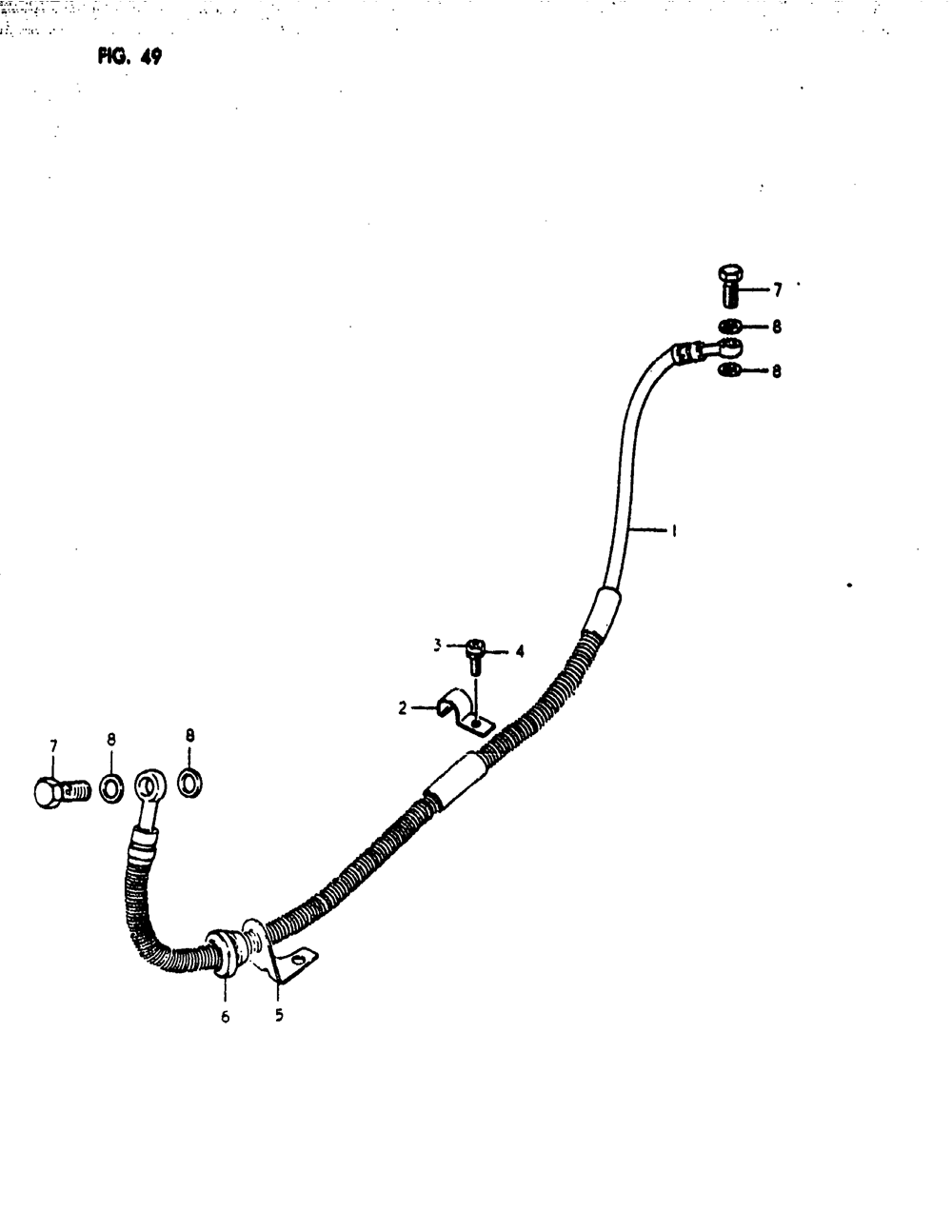 Rear brake hose