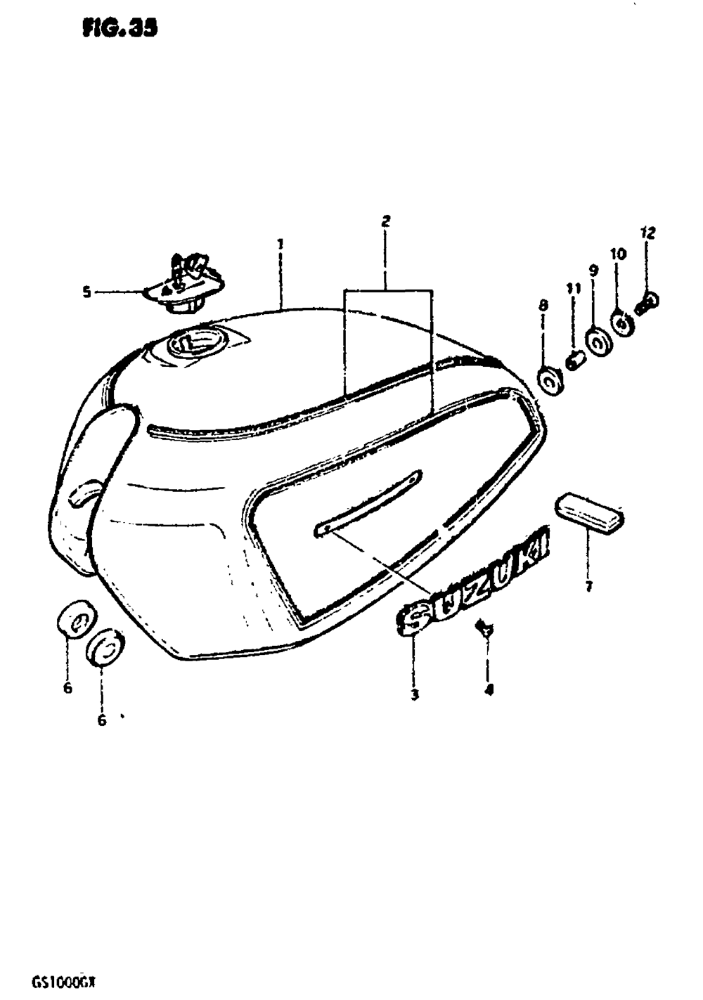 Fuel tank (gs1000gx)