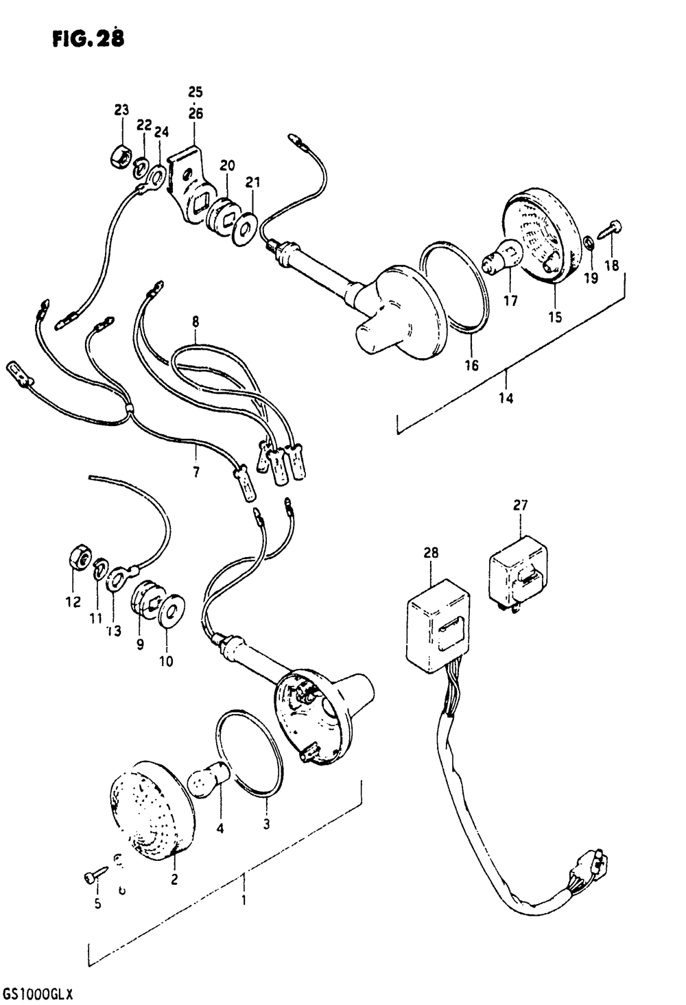 Turn signal lamp (model x)