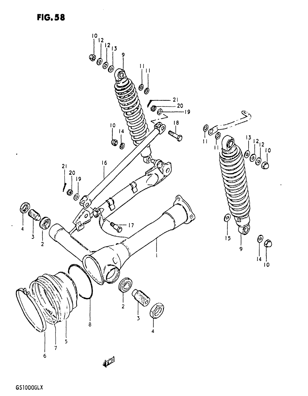 Rear swinging arm (model t)