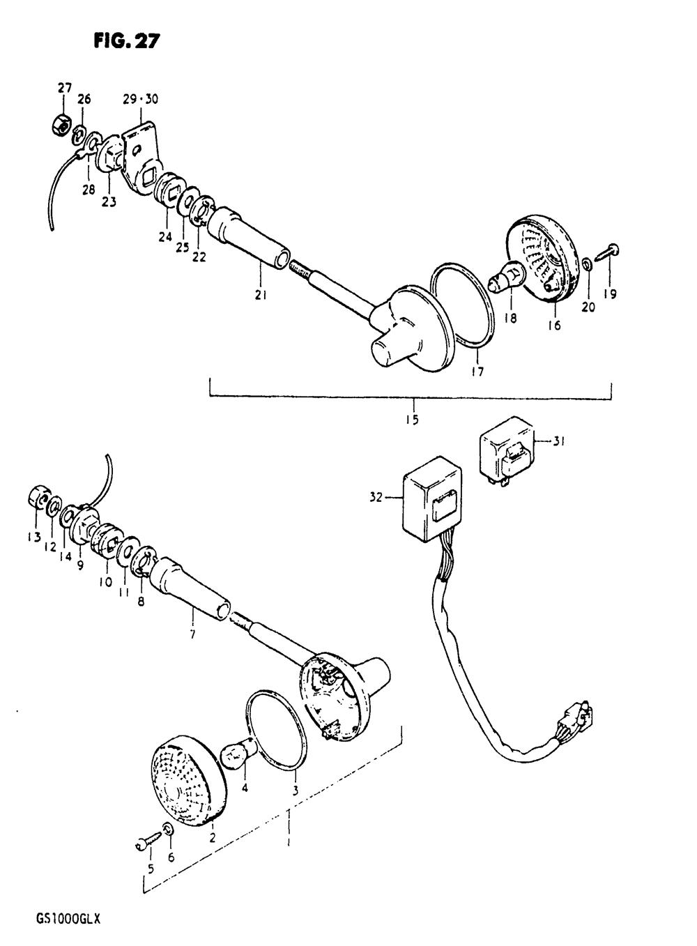 Turn signal lamp (model t)