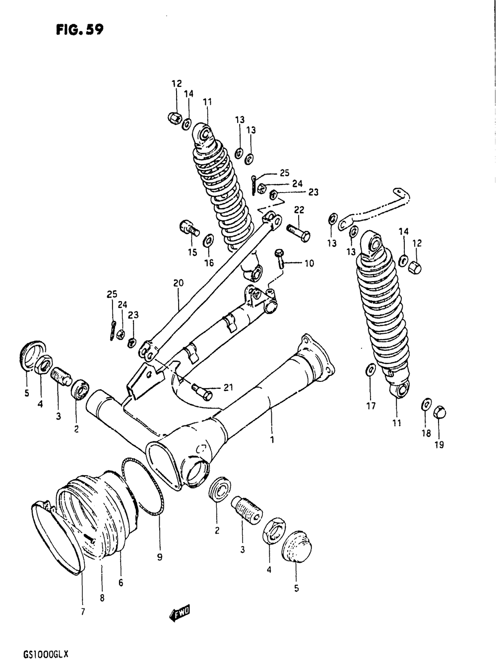 Rear swinging arm (model x)