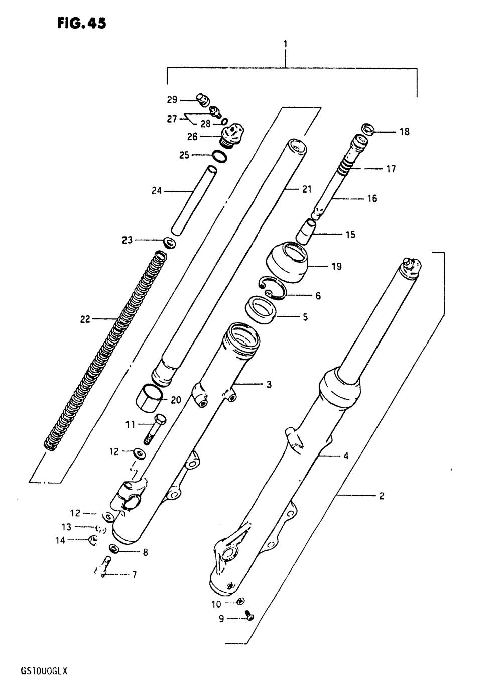 Front fork (model x)