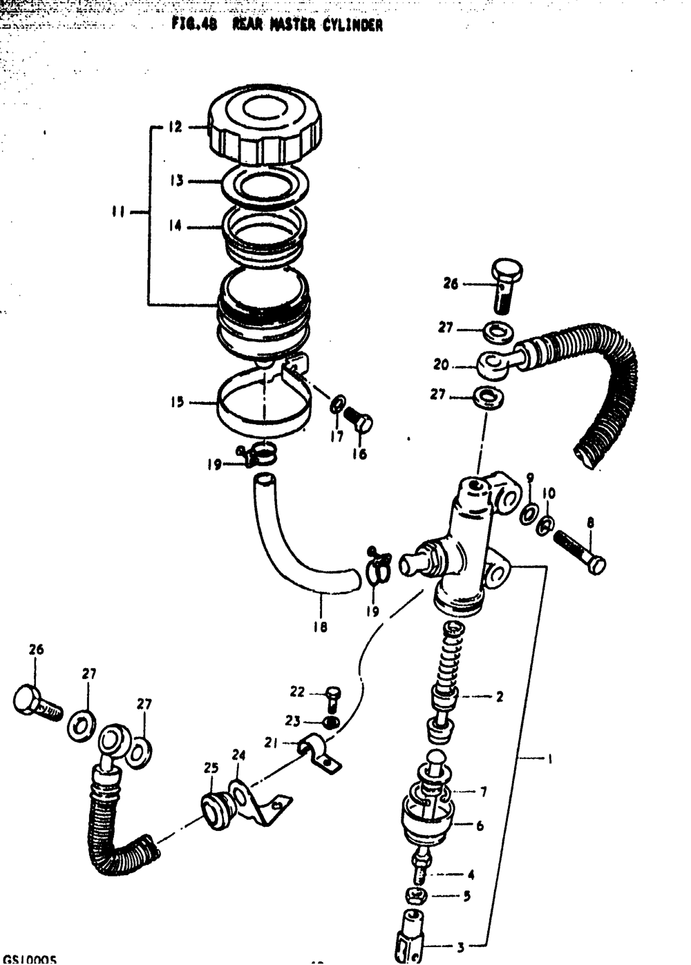 Rear master cylinder