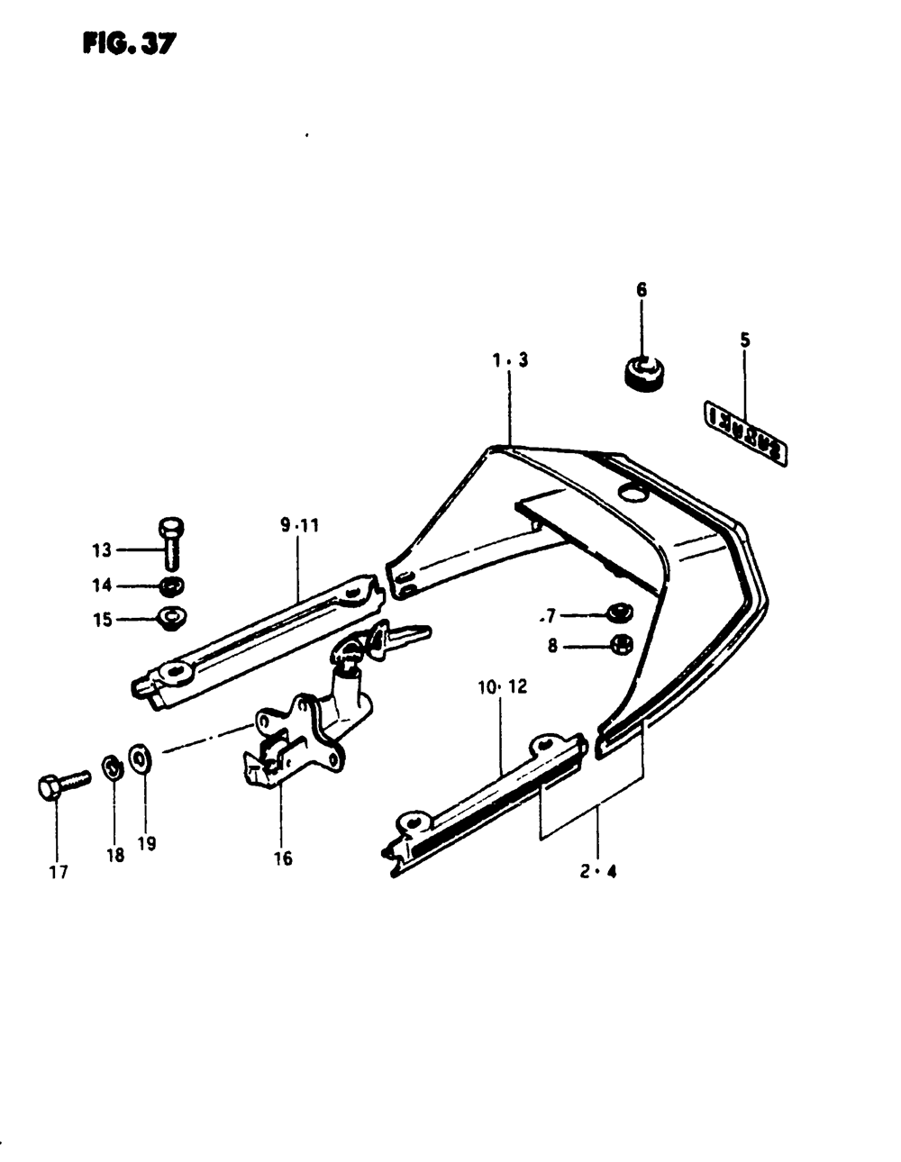 Seat tail cover (gs1100ex)