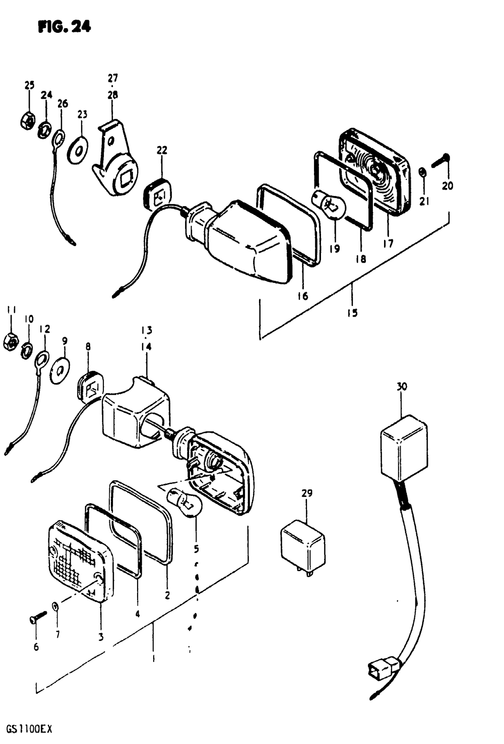 Turn signal lamp (gs1100et)