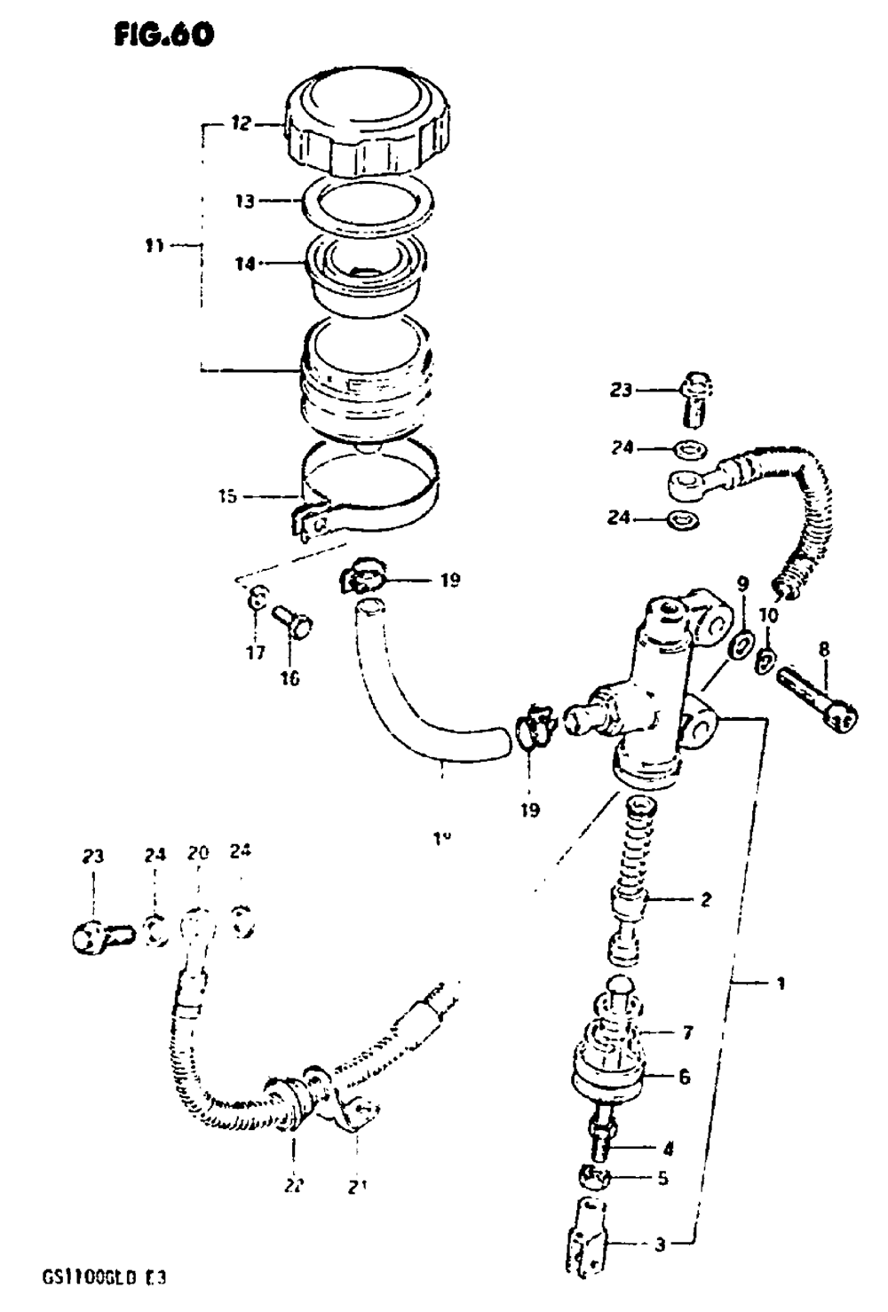 Rear master cylinder