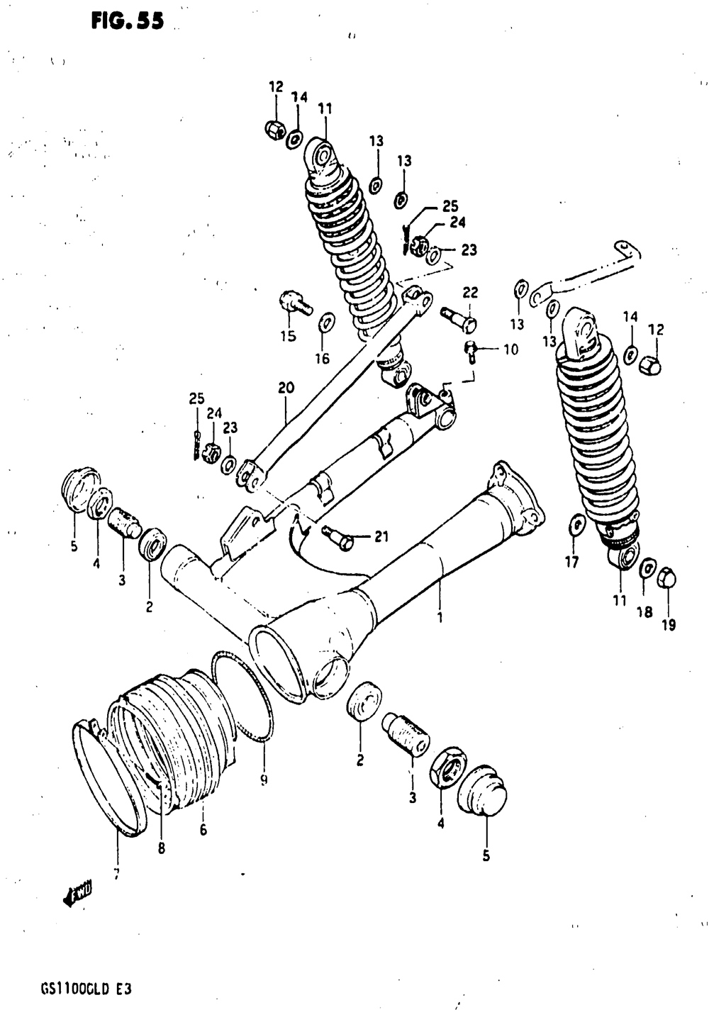 Rear swinging arm (model z)