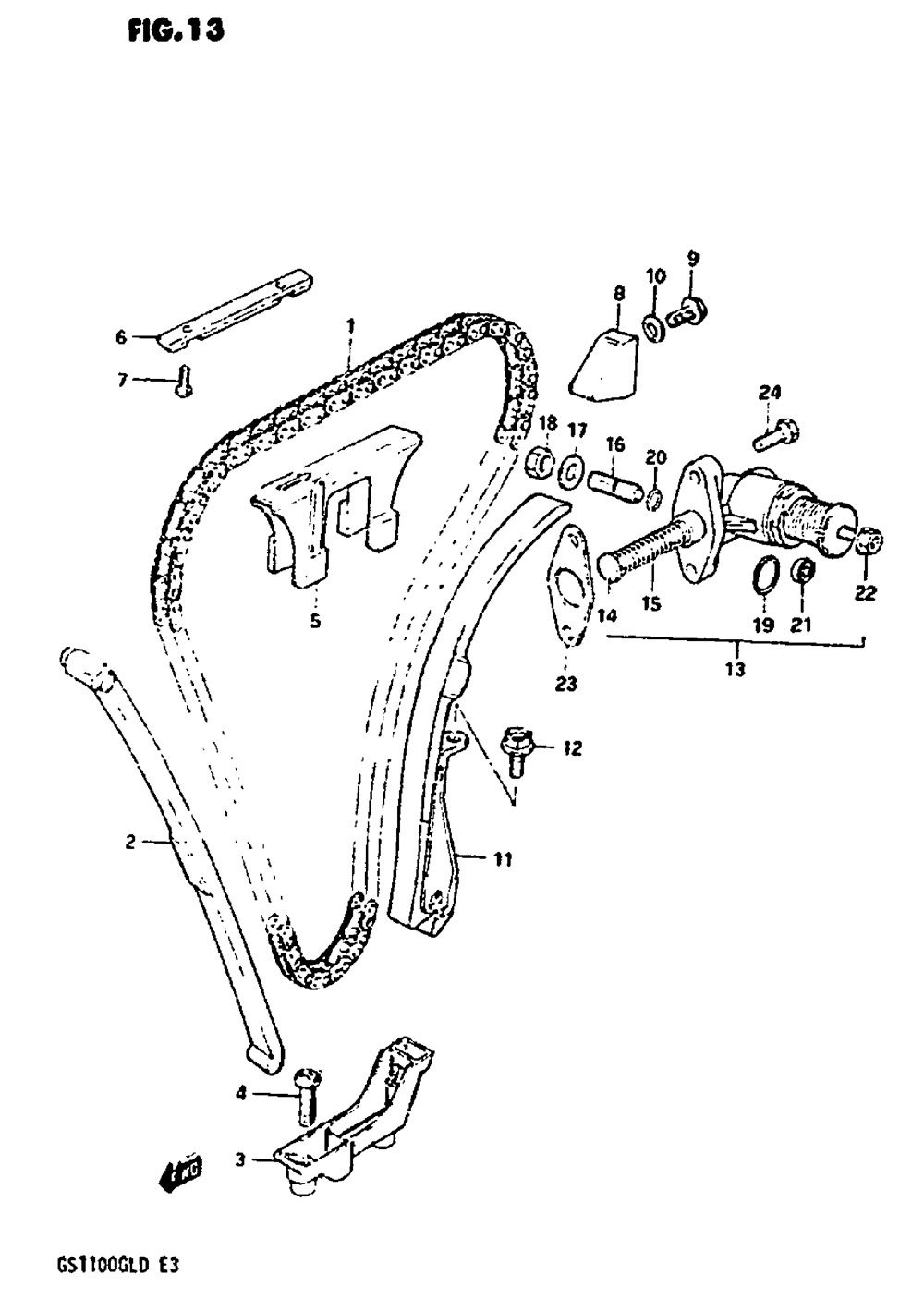 Cam chain (model d)