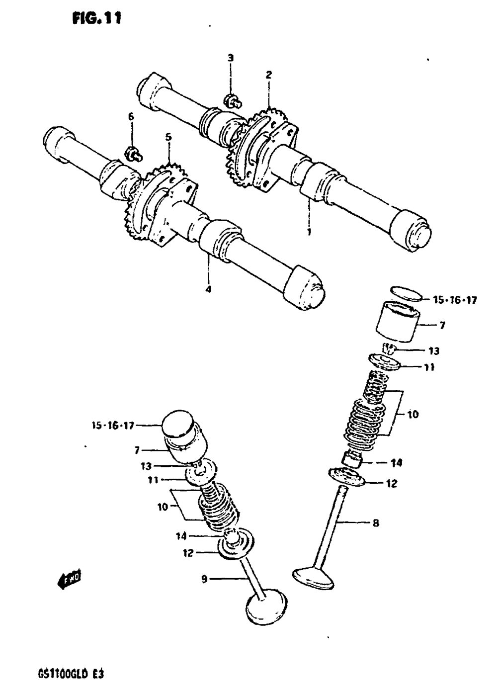 Cam shaft-valve