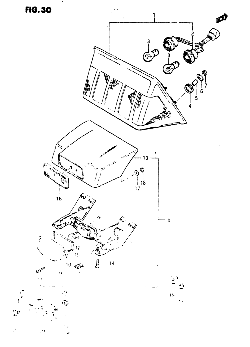 Tail lamp - license lamp