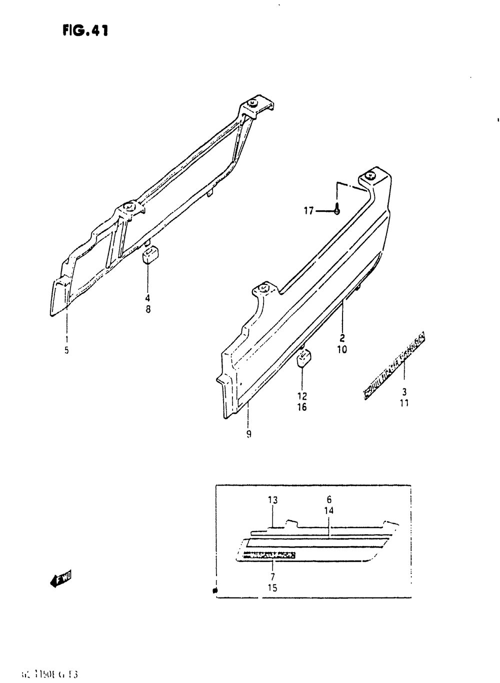 Seat molding (gs1150ef_ef2_eg)