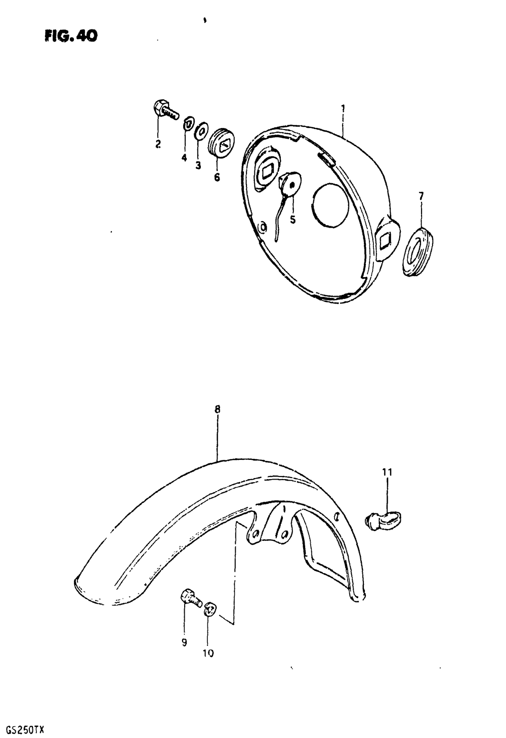 Headlamp housing - front fender