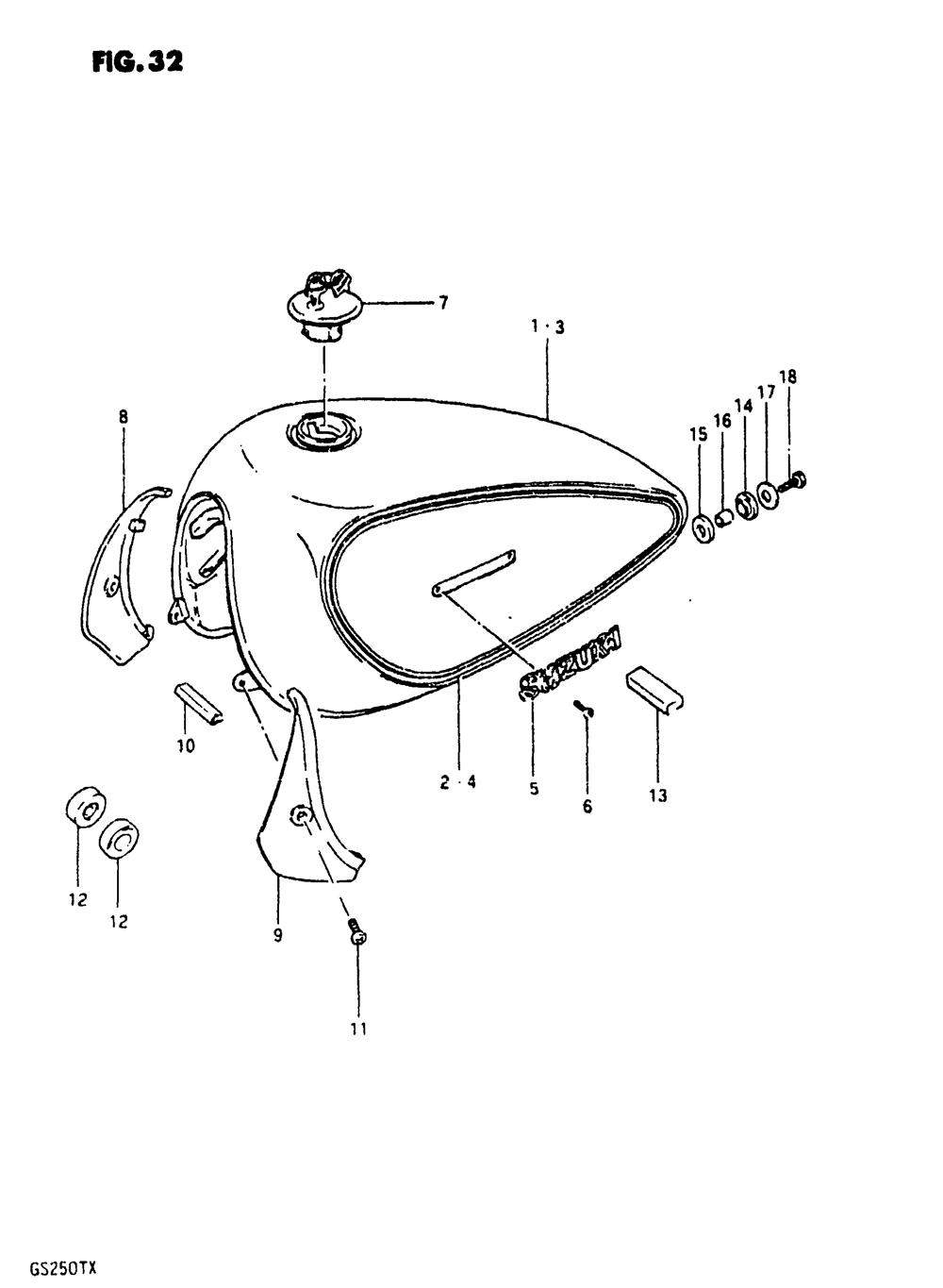 Fuel tank (gs250tx)