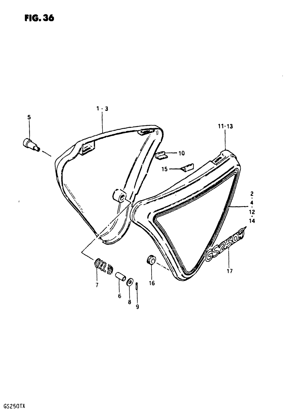 Frame cover (gs250tx)