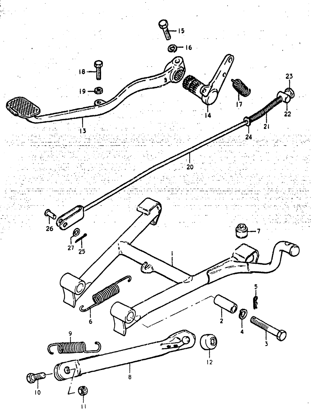 Stand - rear brake