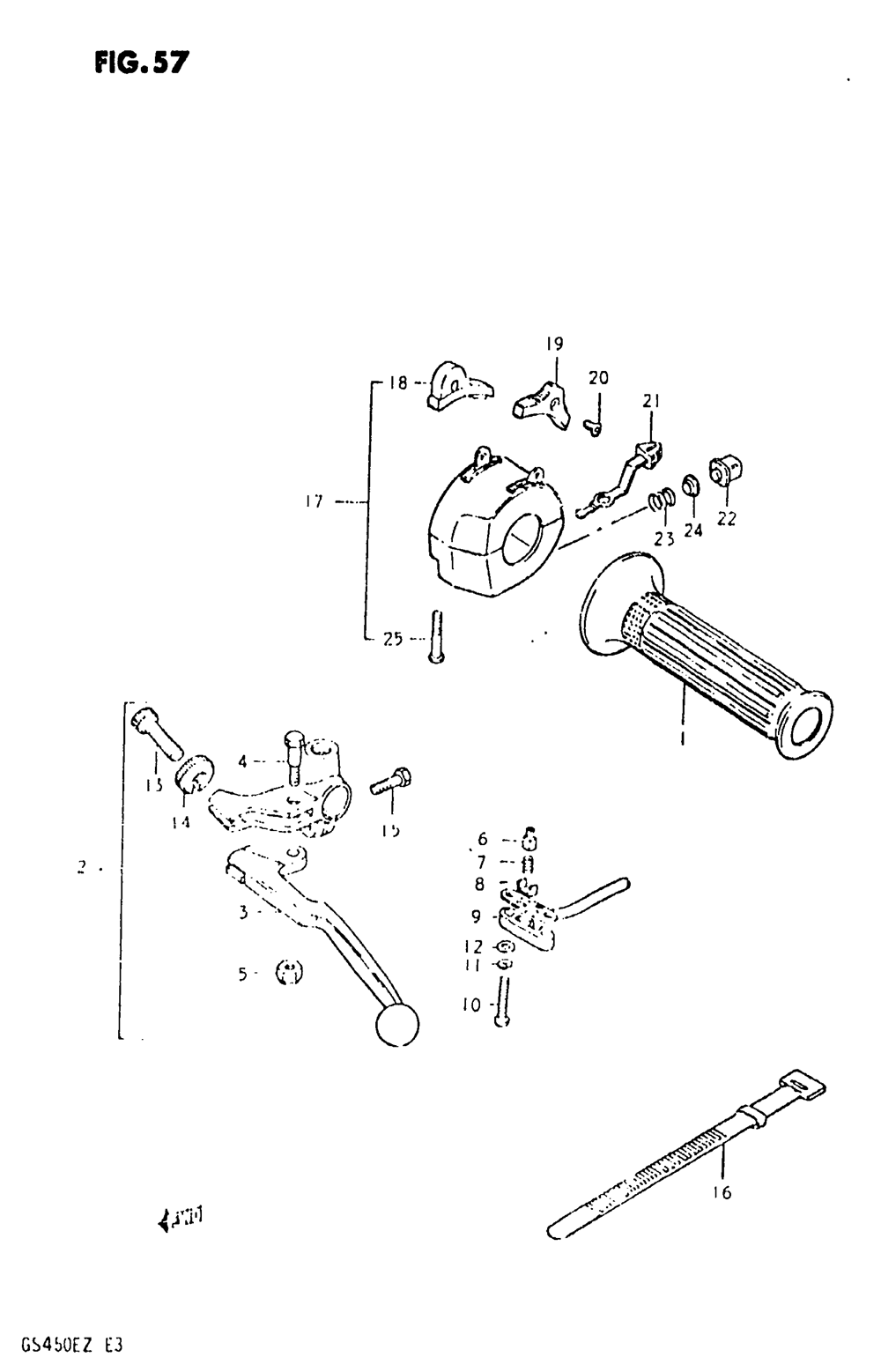 Left handle switch (gs450st