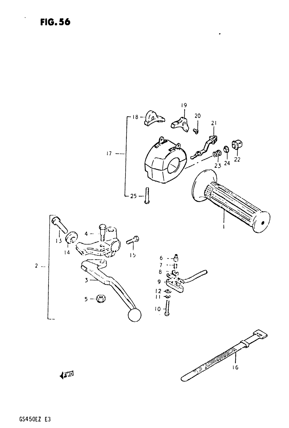 Left handle switch (gs450et