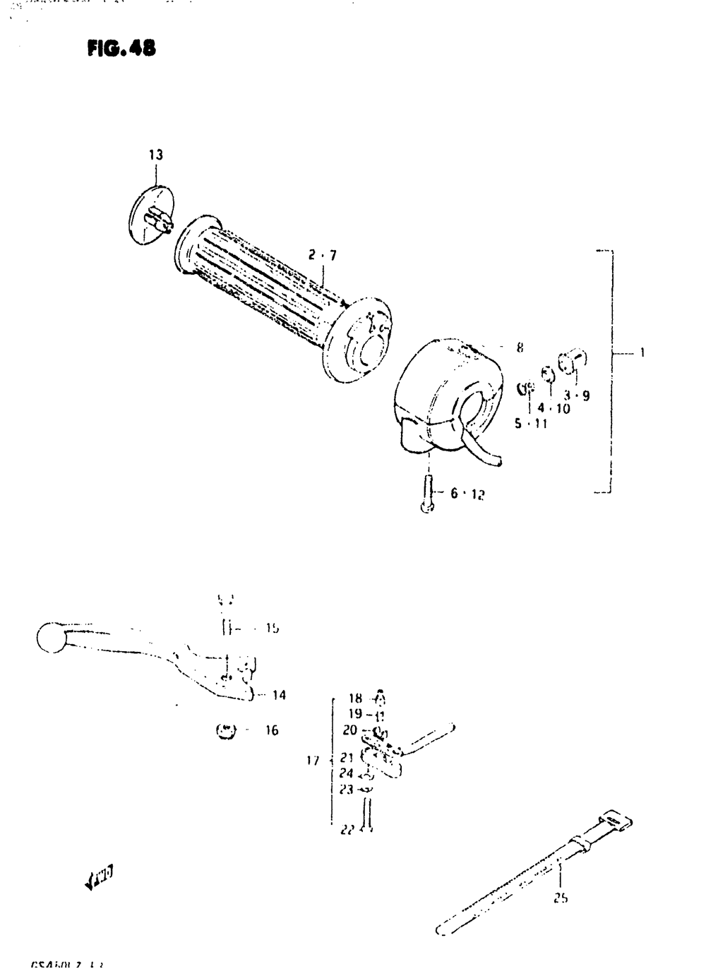 Right handle switch (model t