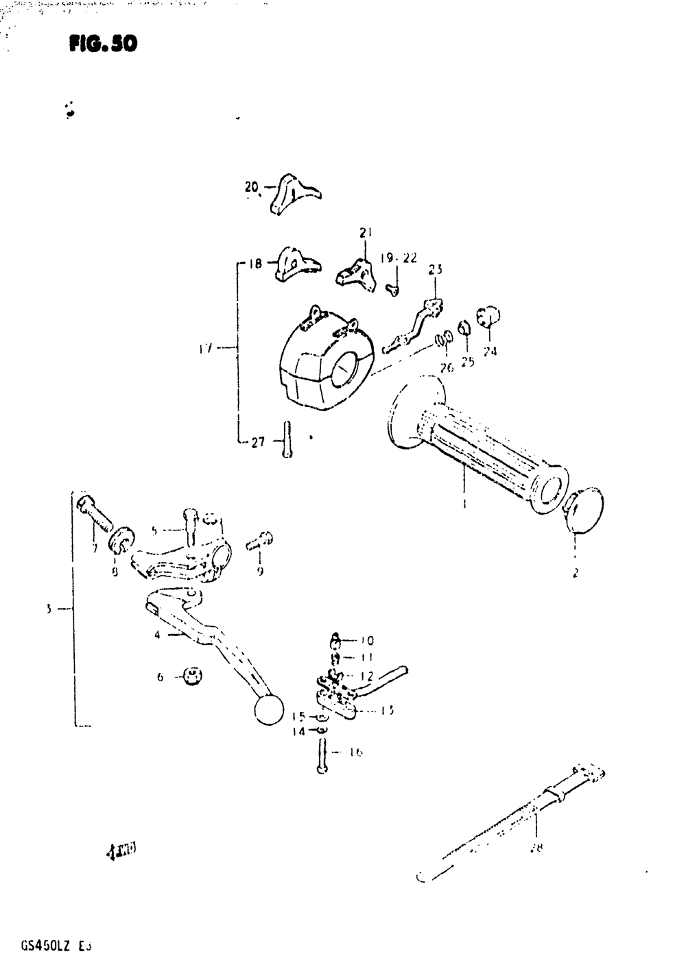 Left handle switch (model t