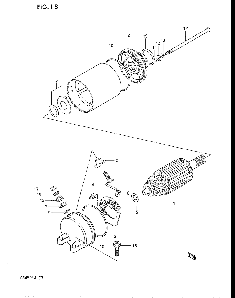 Starting motor