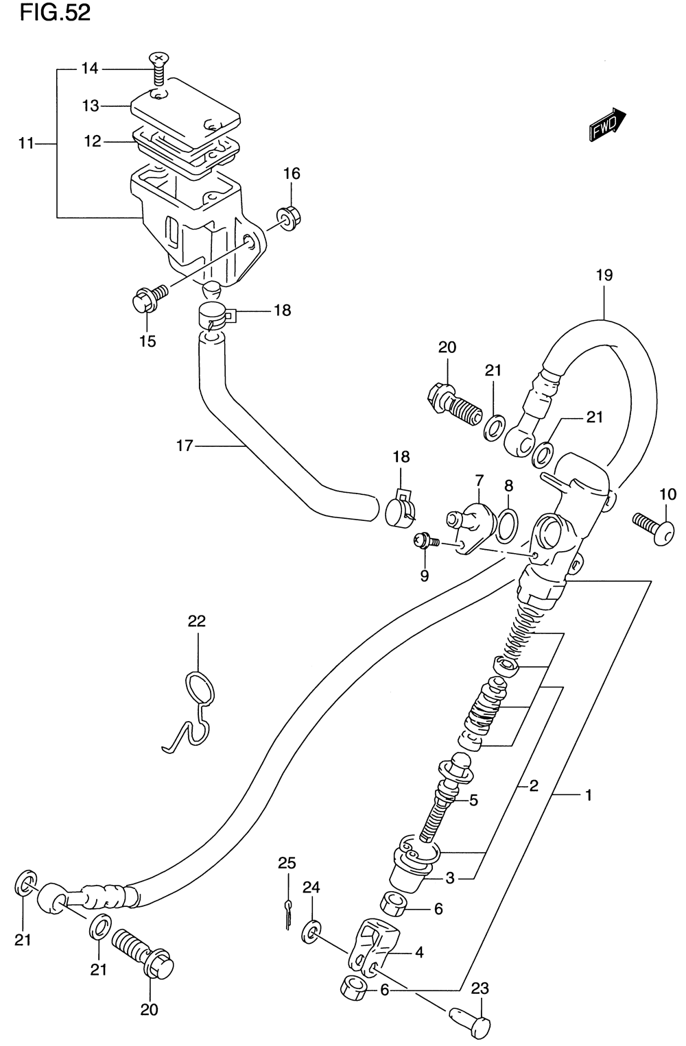 Rear master cylinder