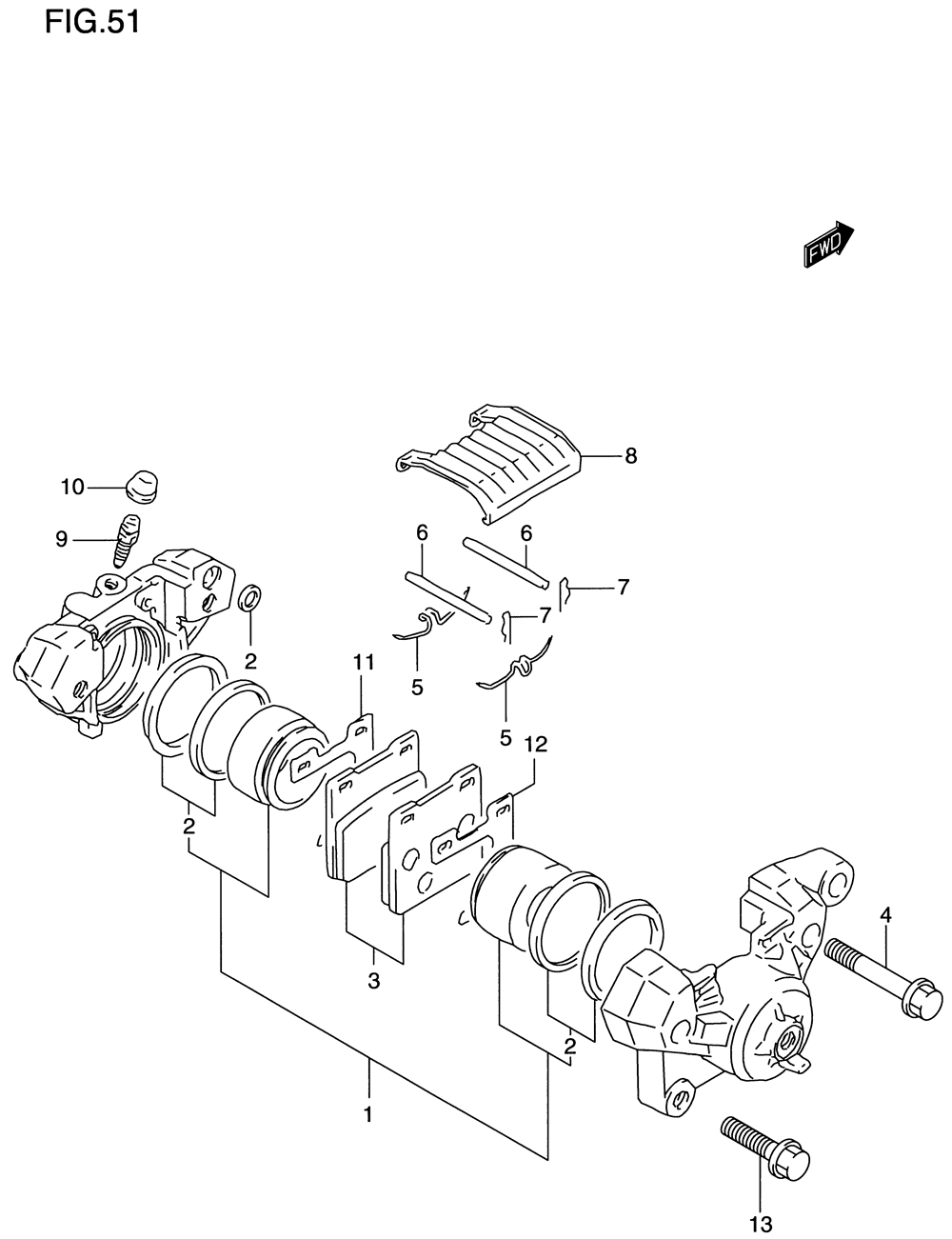 Rear caliper