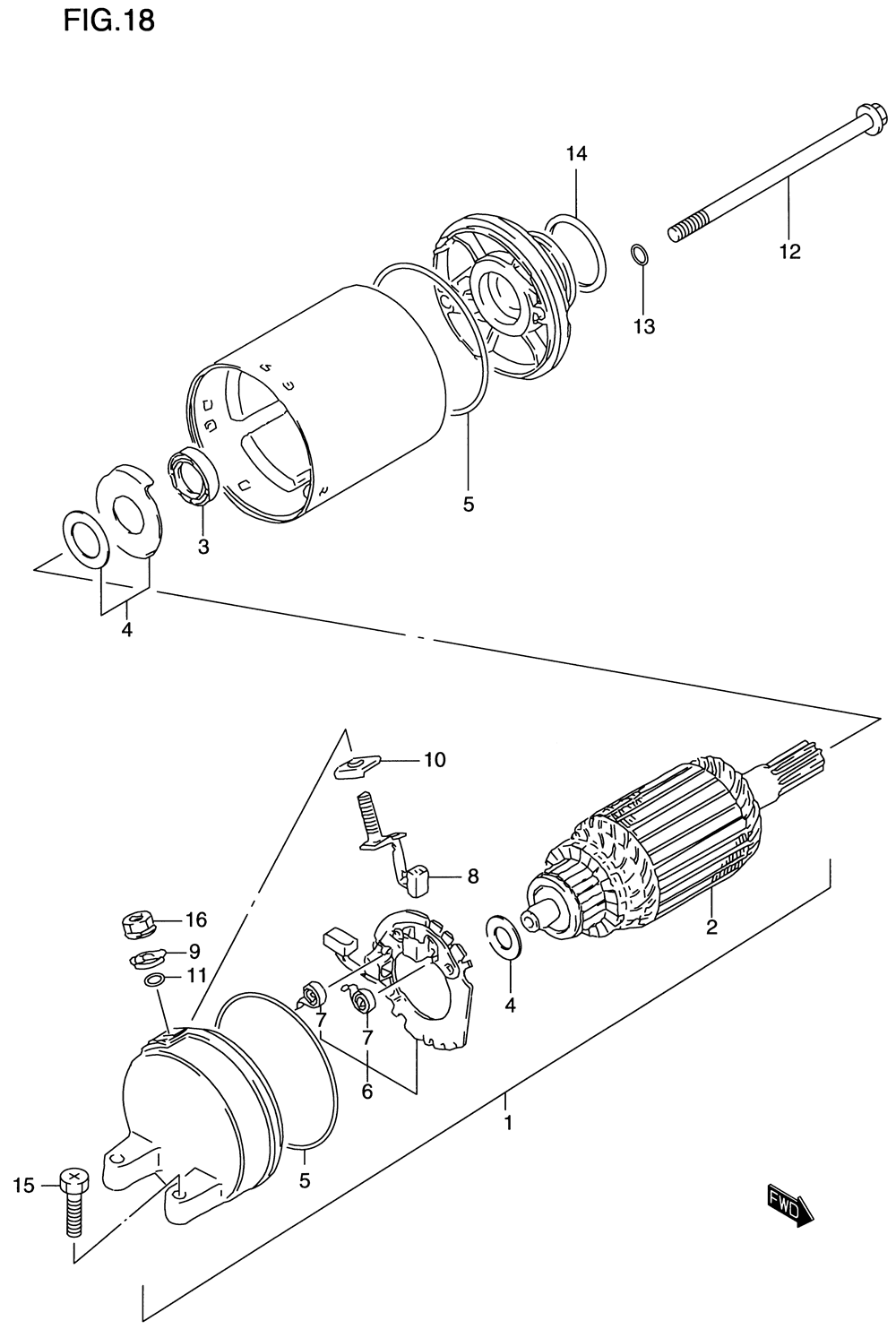 Starting motor