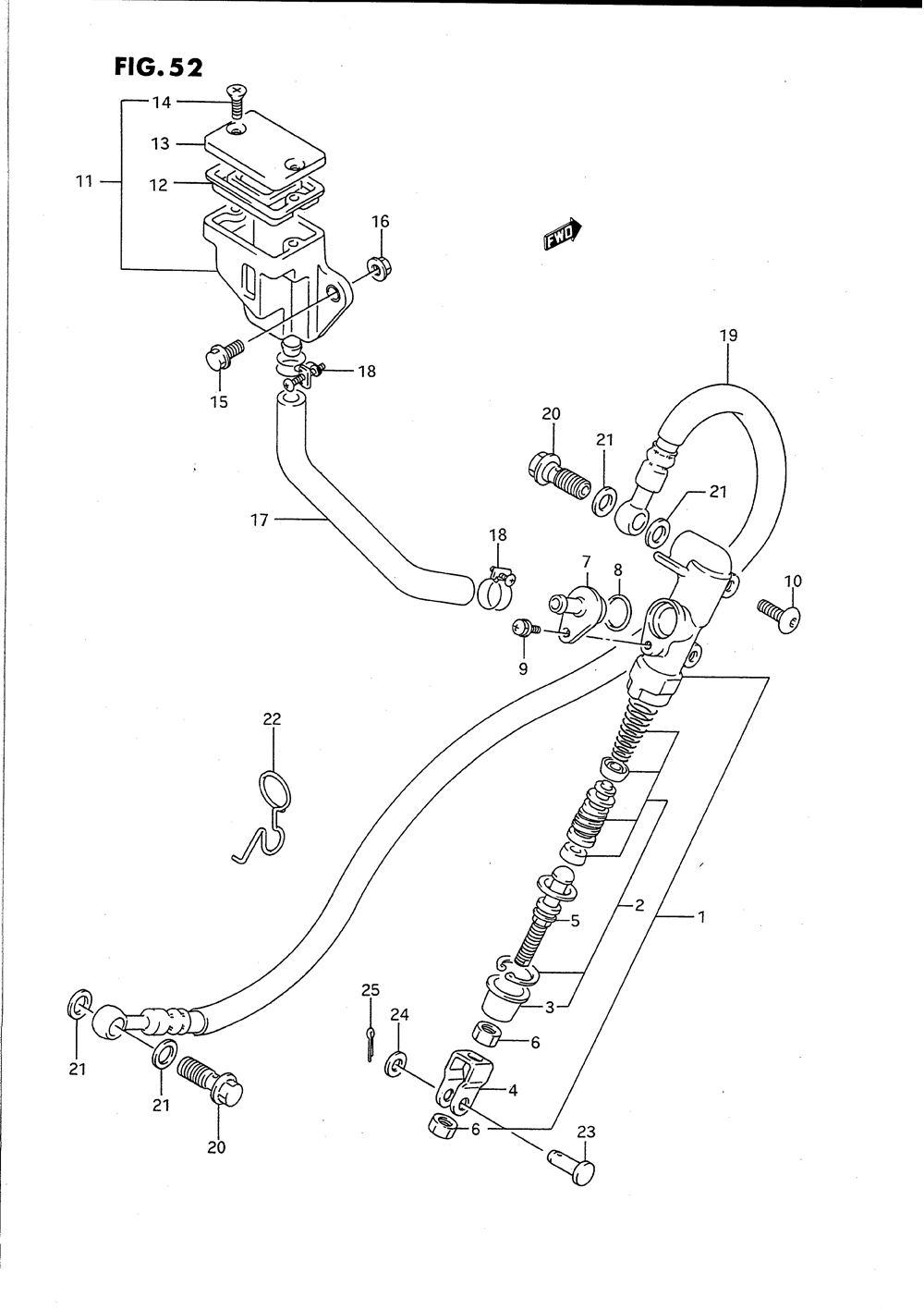 Rear master cylinder