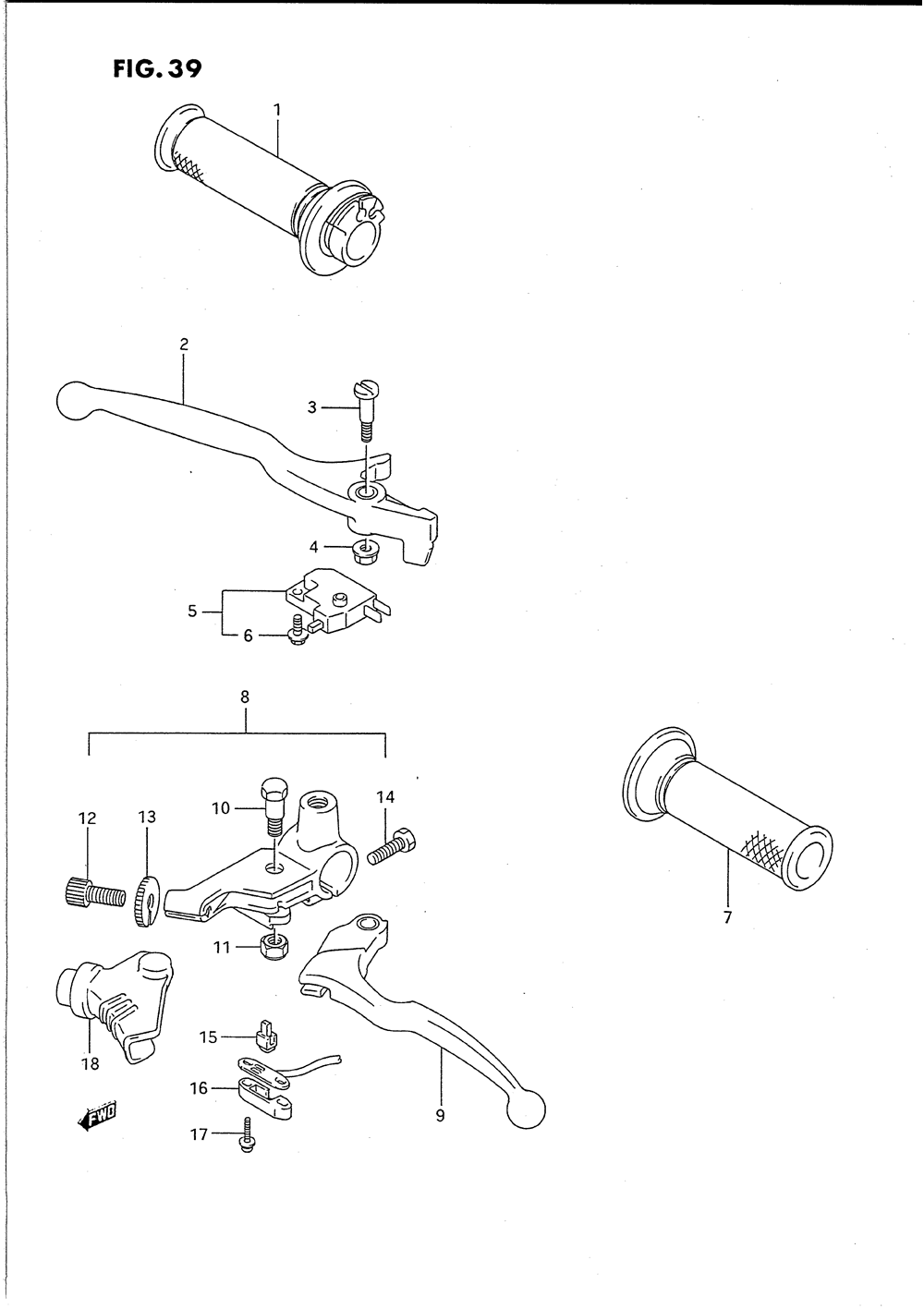 Handle lever (model k)