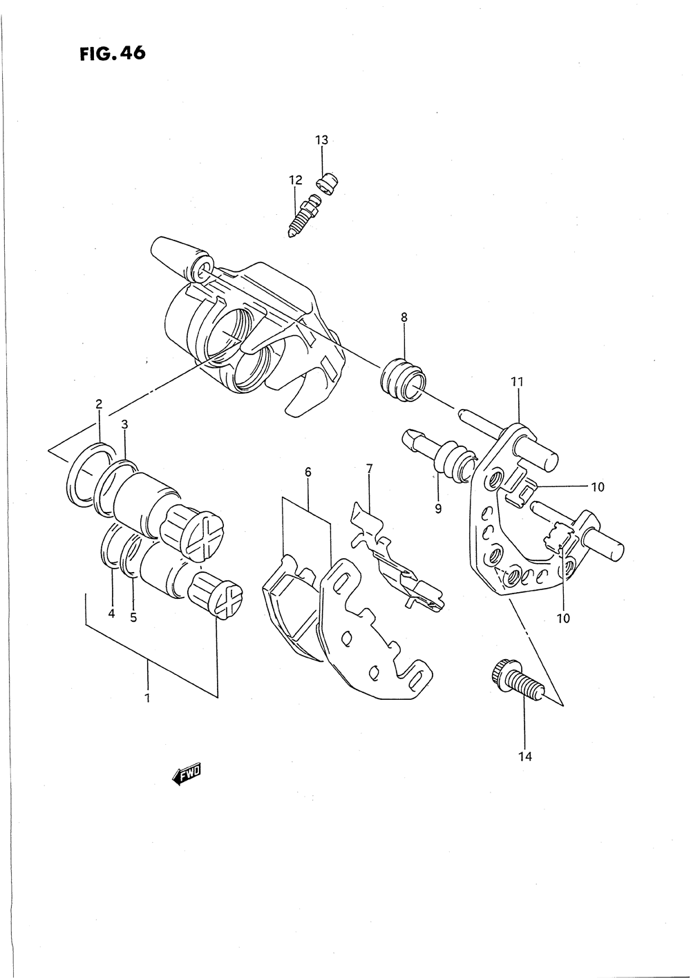 Front caliper (model k_l_m_n_p_r_s)