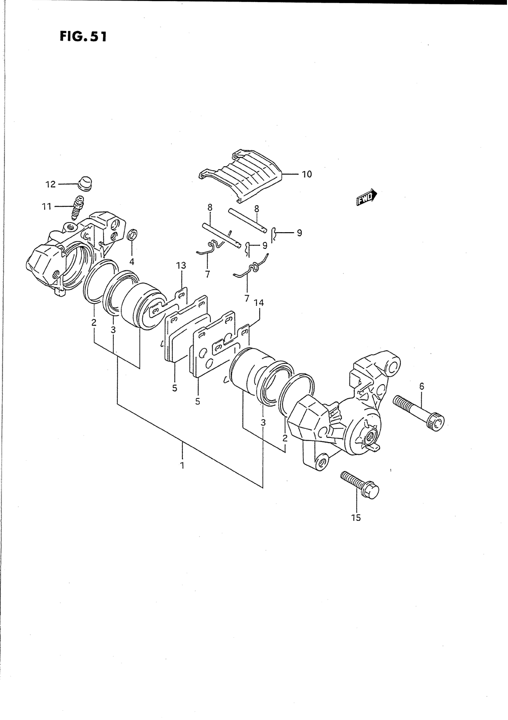 Rear caliper (model k_l_m_n)