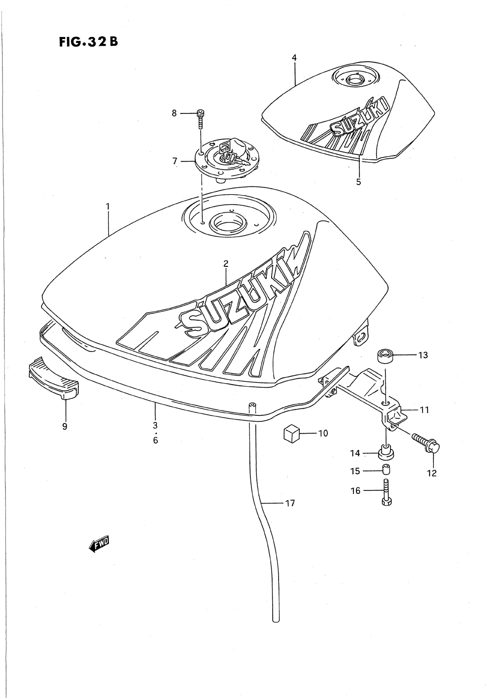 Fuel tank (model n_p)