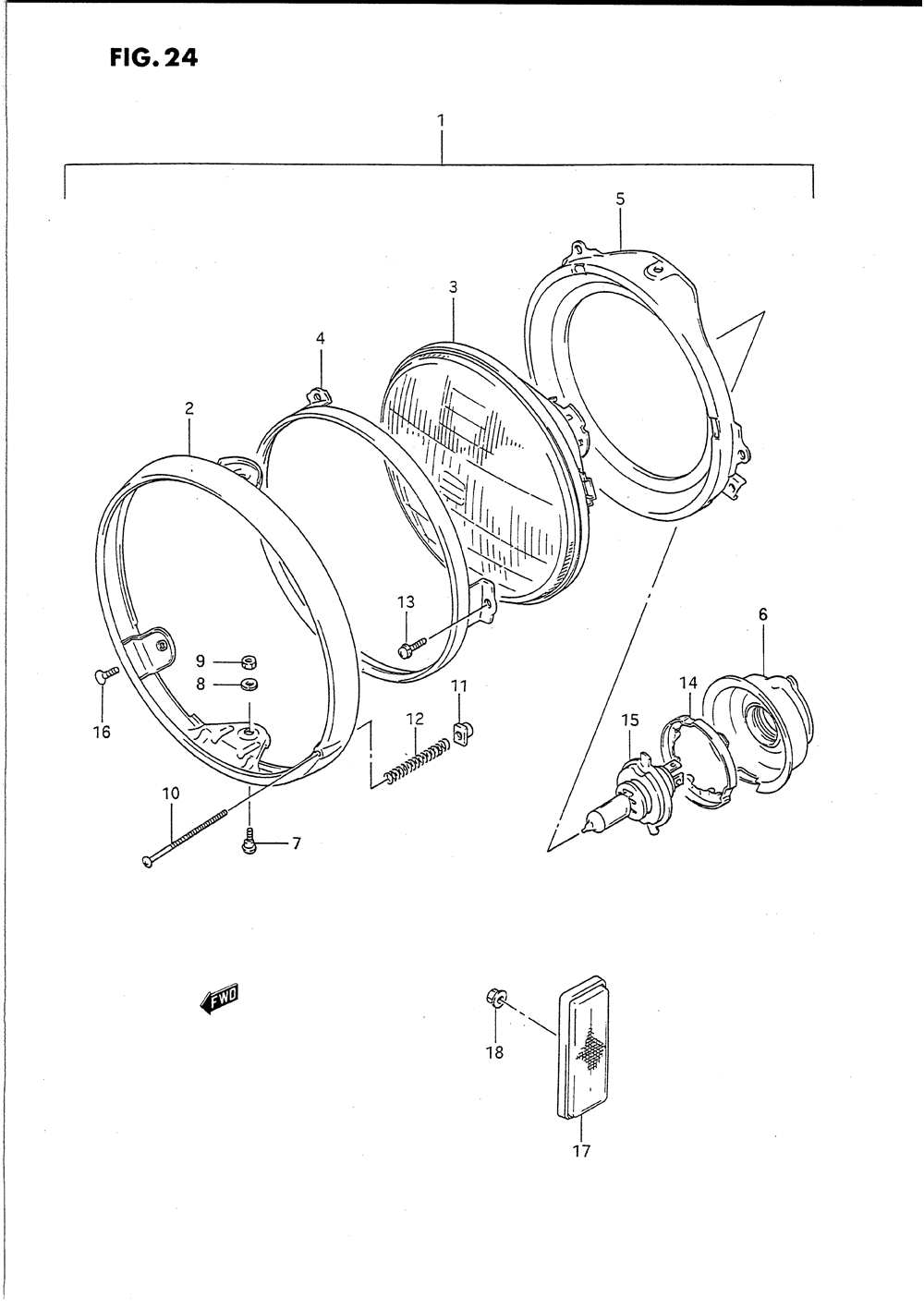 Headlamp (model k_l_m_n_p)