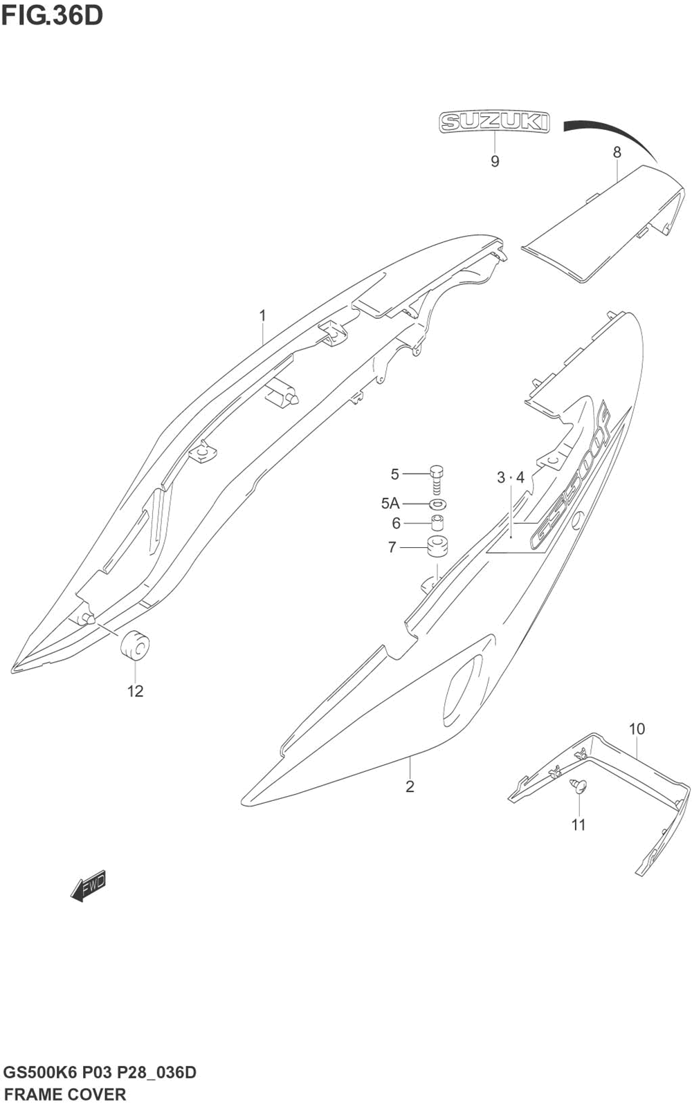 Frame cover (gs500fk5)