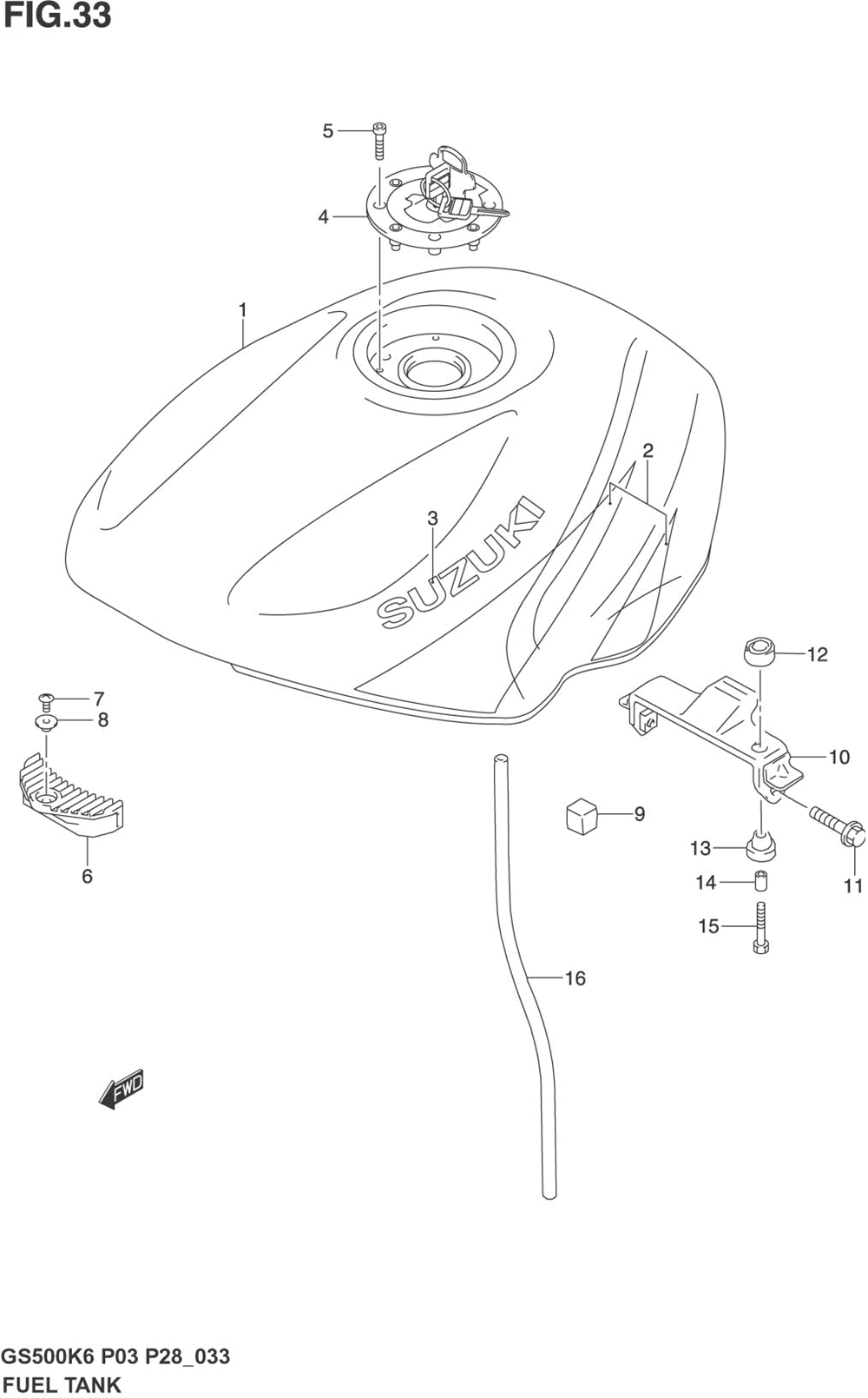 Fuel tank (not for u.s. market)