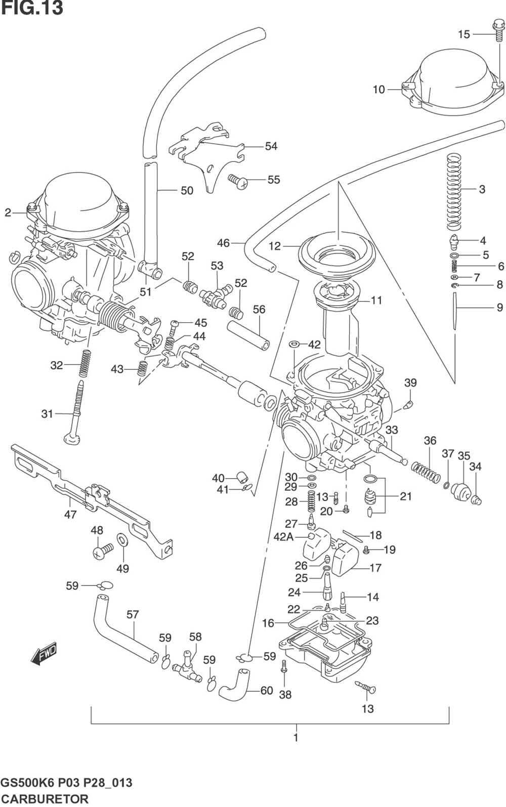 Carburetor (not for u.s. market)