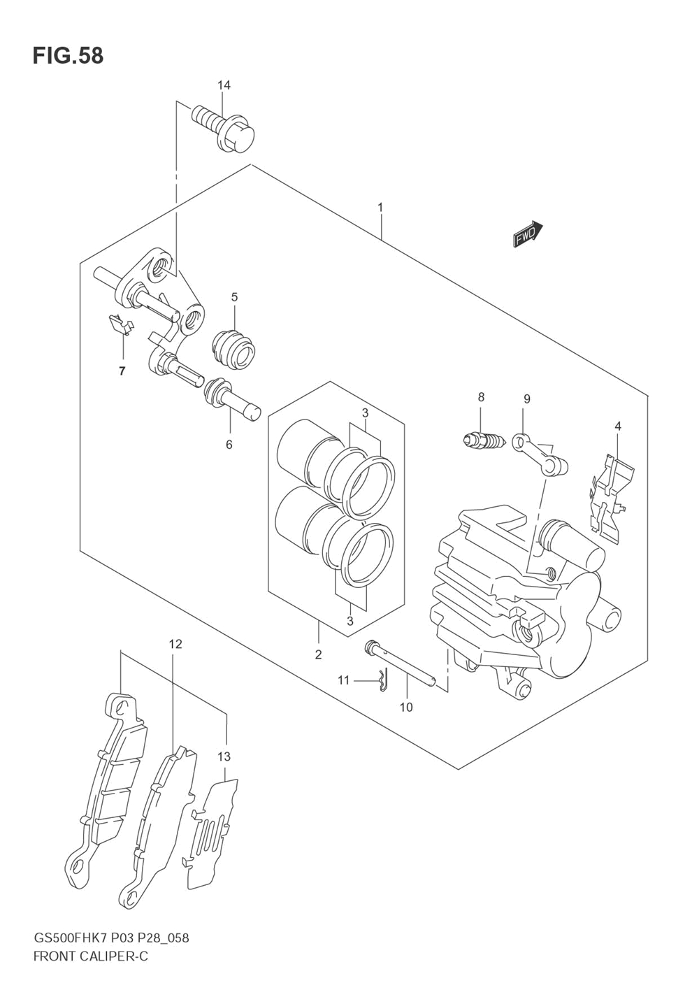 Front caliper