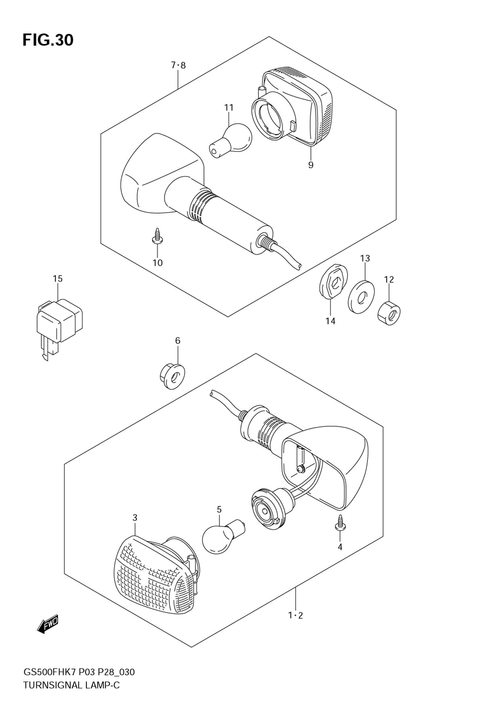 Turnsignal lamp (gs500h e28