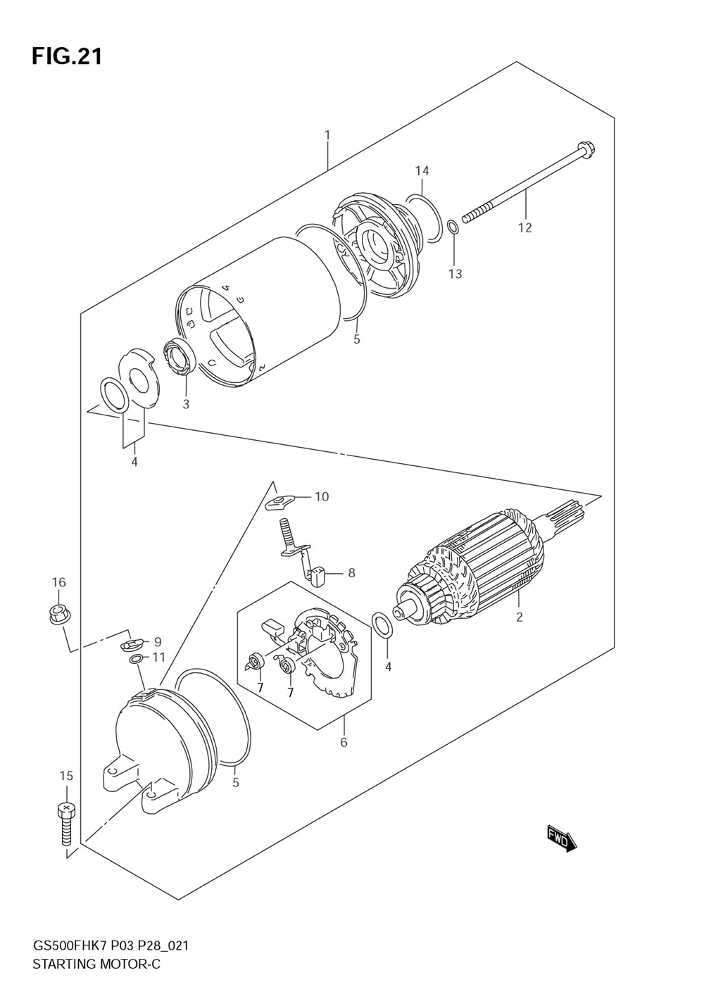 Starting motor