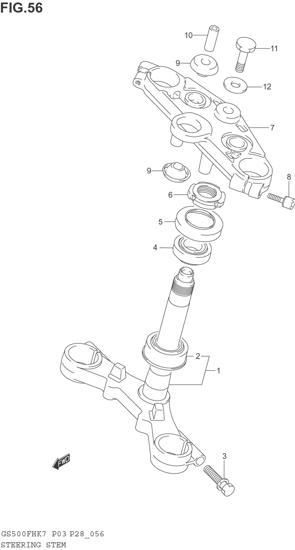 Steering stem (gs500f)
