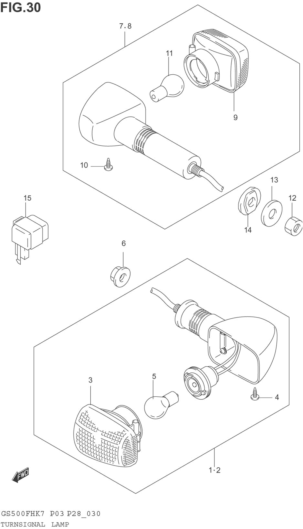 Turnsignal lamp (gs500h e28)