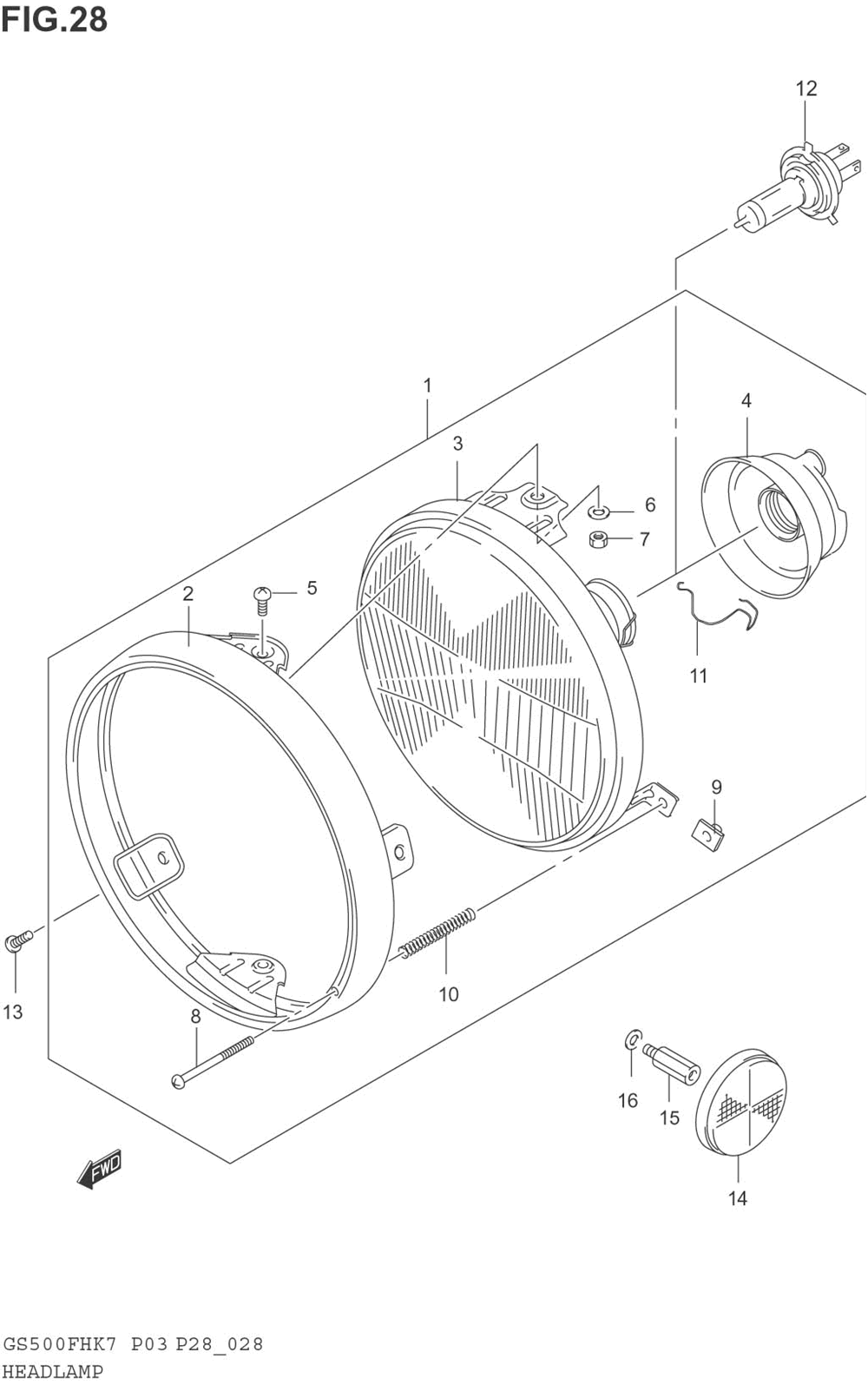 Headlamp (gs500h e28)